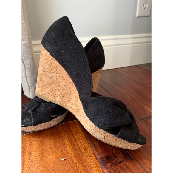 H&M Women’s open toe black wedges - Picture 6 of 7